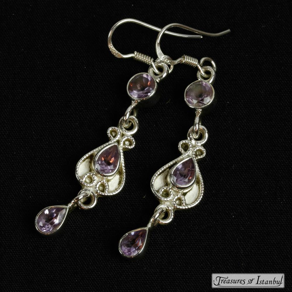 Amethyst earrings - 025